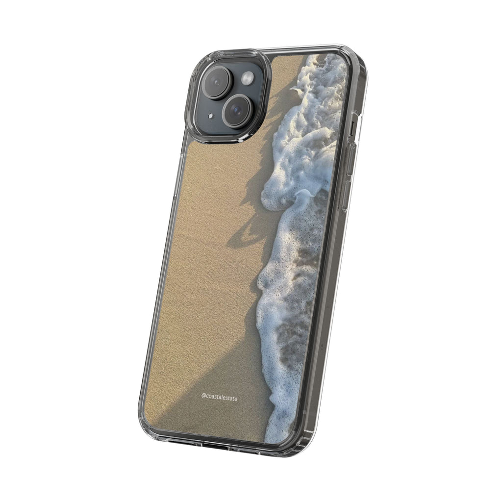Clear Phone Case — Realistic Beach Wave Sand Design