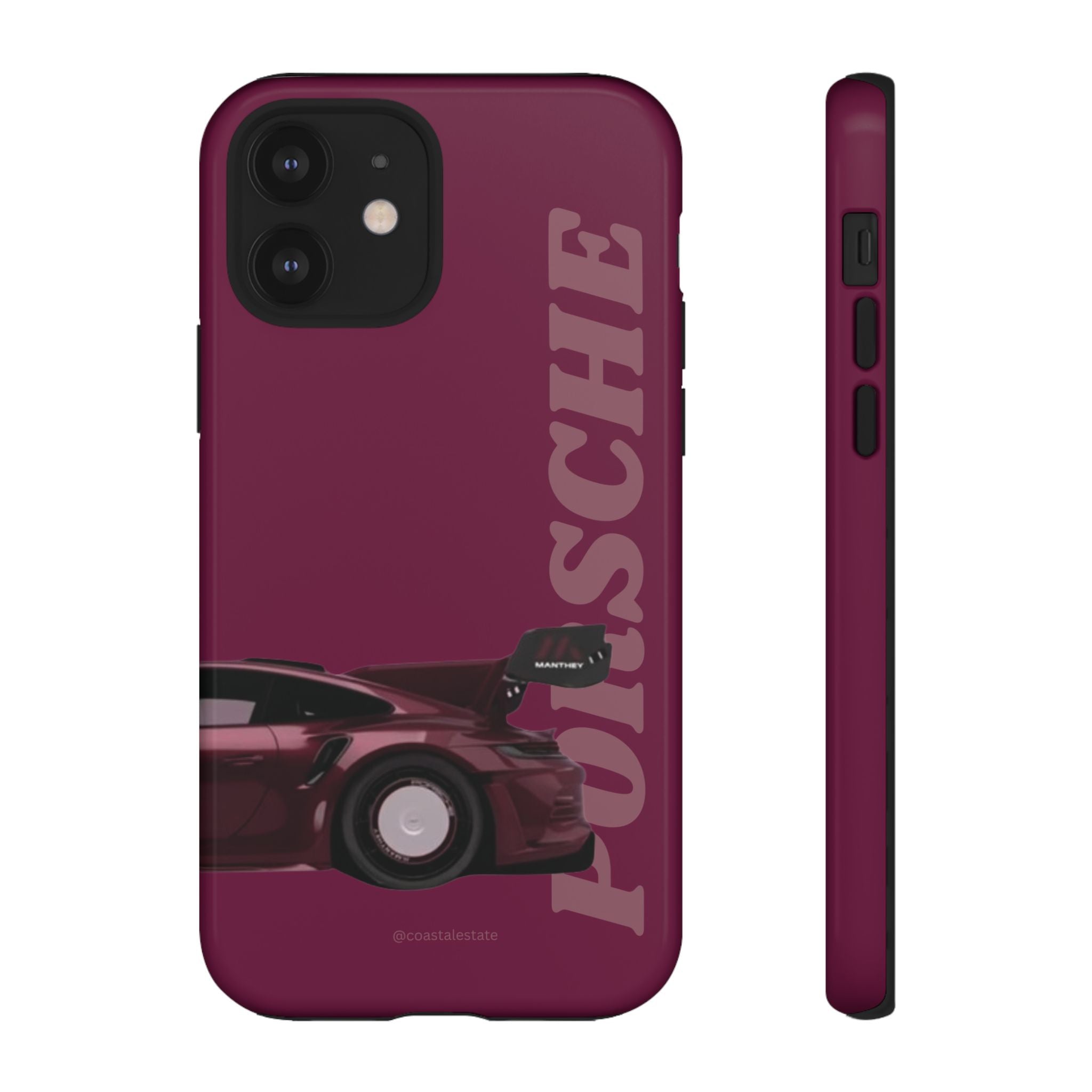 Burgundy Porsche Rear Profile Phone Case | Tough Cases