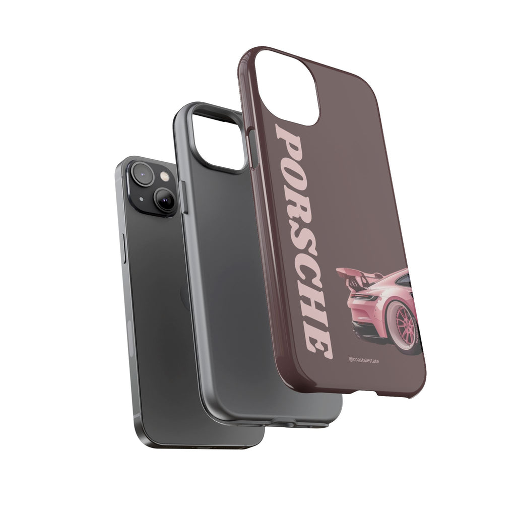 Pink Porsche Illustration Phone Case | iPhone Samsung
