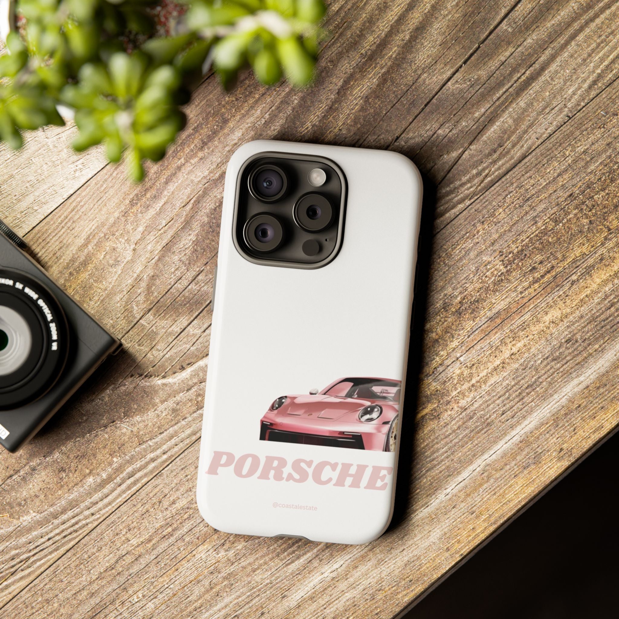 Porsche Pink Sports Car Phone Case - Stylish Automotive iPhone Cover
