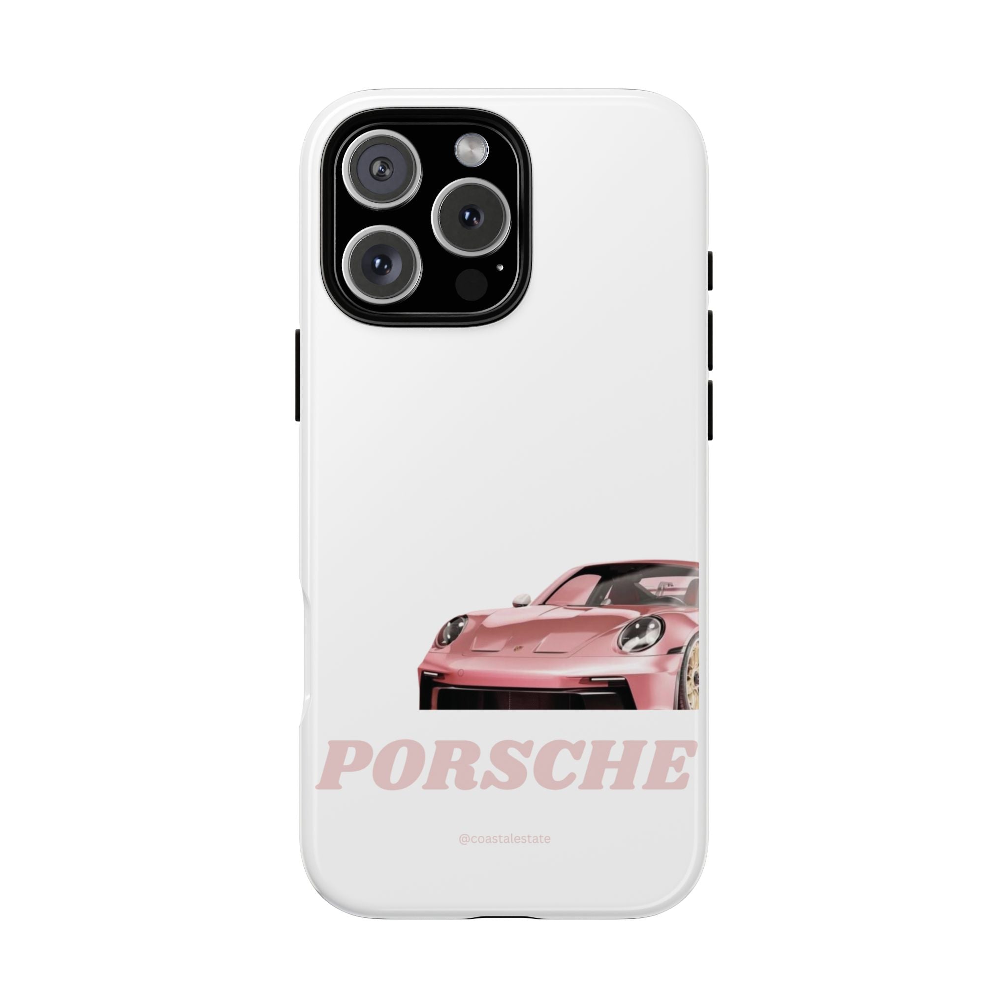 Porsche Pink Sports Car Phone Case - Stylish Automotive iPhone Cover