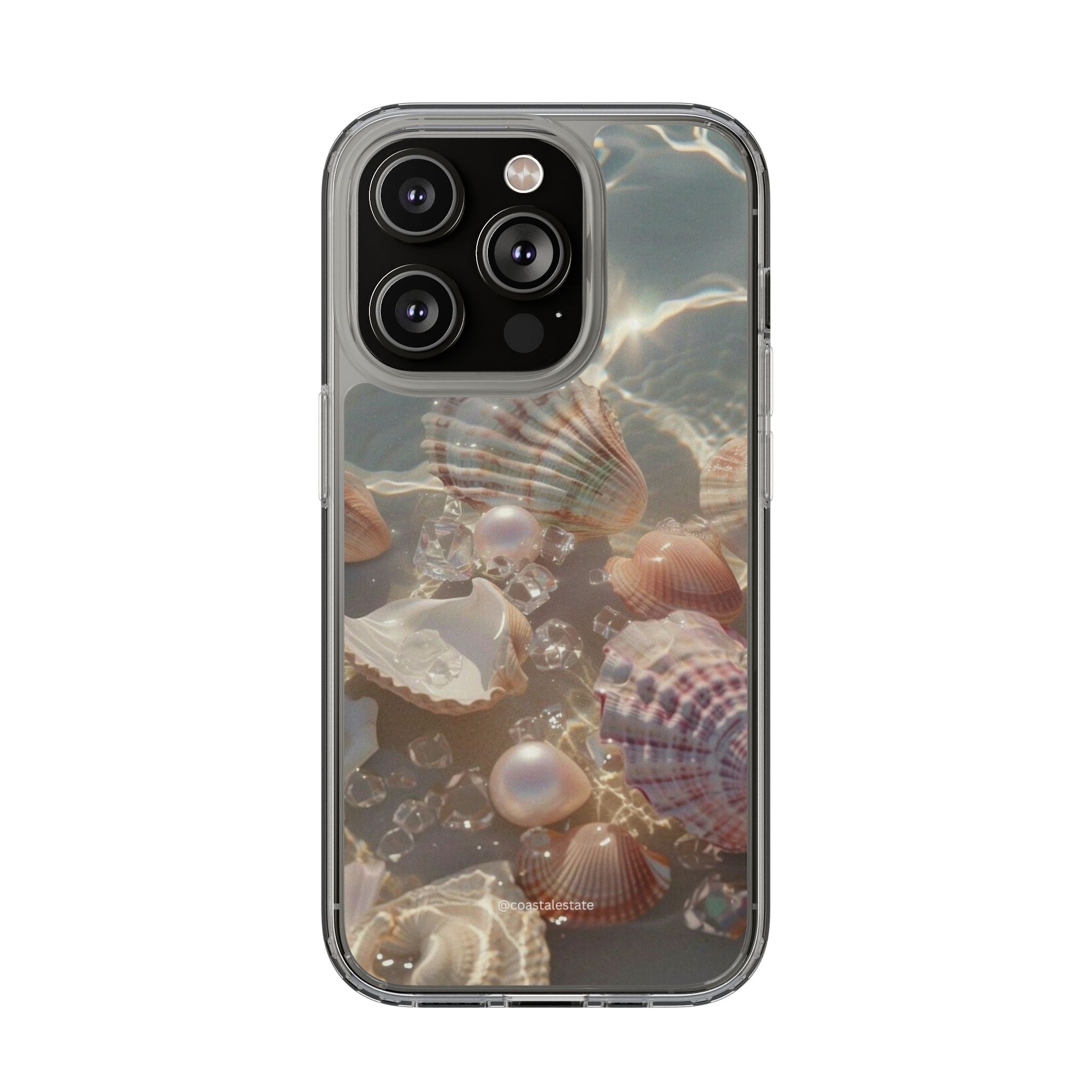 Seashell Pearl Clear Phone Case