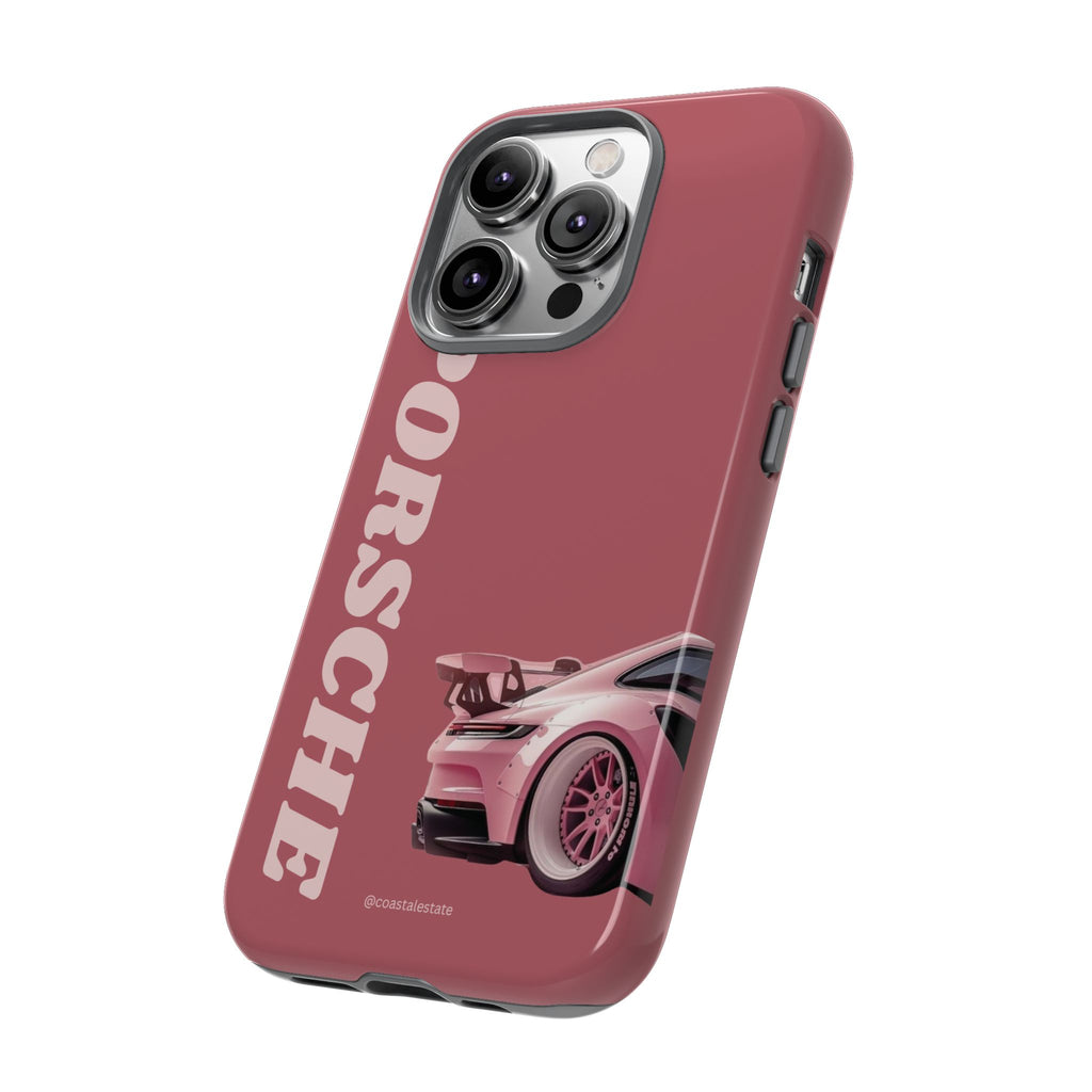 Pink Porsche Graphic Tough Case | Sport Car Phone Cover