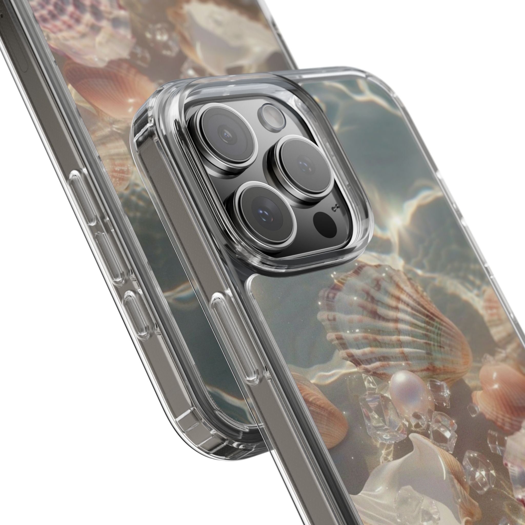 Seashell Pearl Clear Phone Case