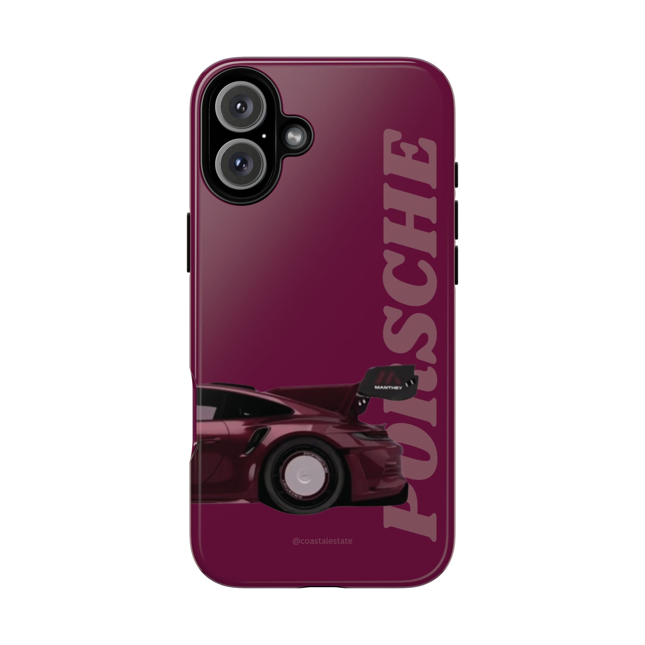 Burgundy Porsche Rear Profile Phone Case | Tough Cases