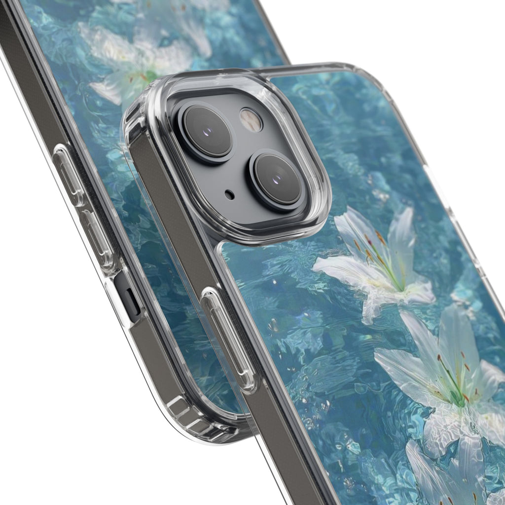Floral Water Lily Clear Phone Case