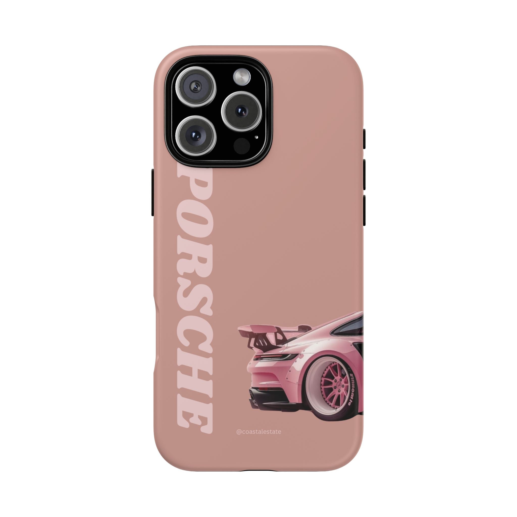 Pink Porsche Illustration phone case | Porsche phone case