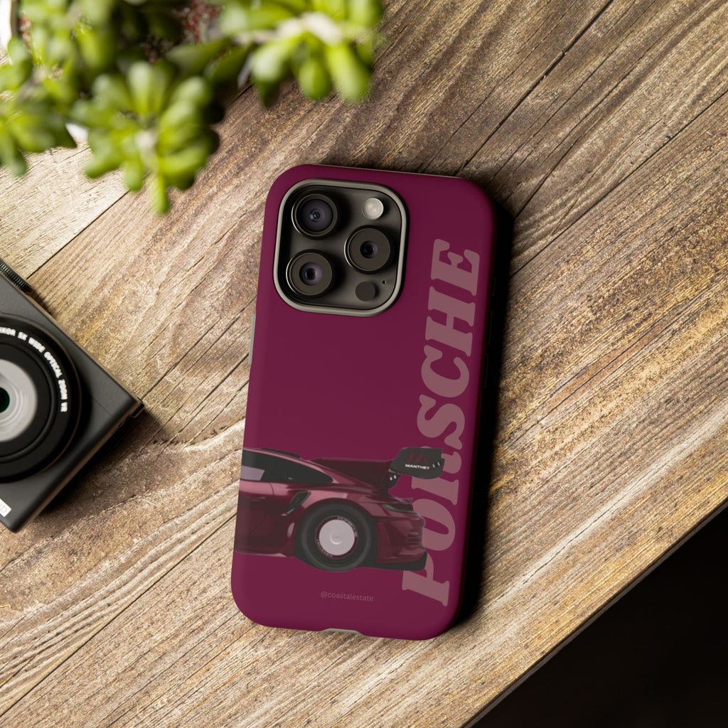 Burgundy Porsche Rear Profile Phone Case | Tough Cases